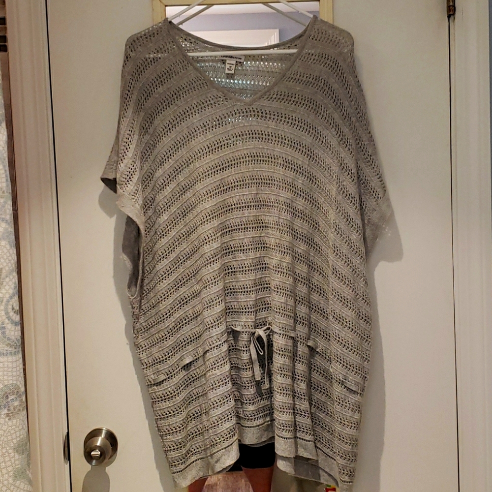 Croft & Barrow short sleeve crocheted sweater